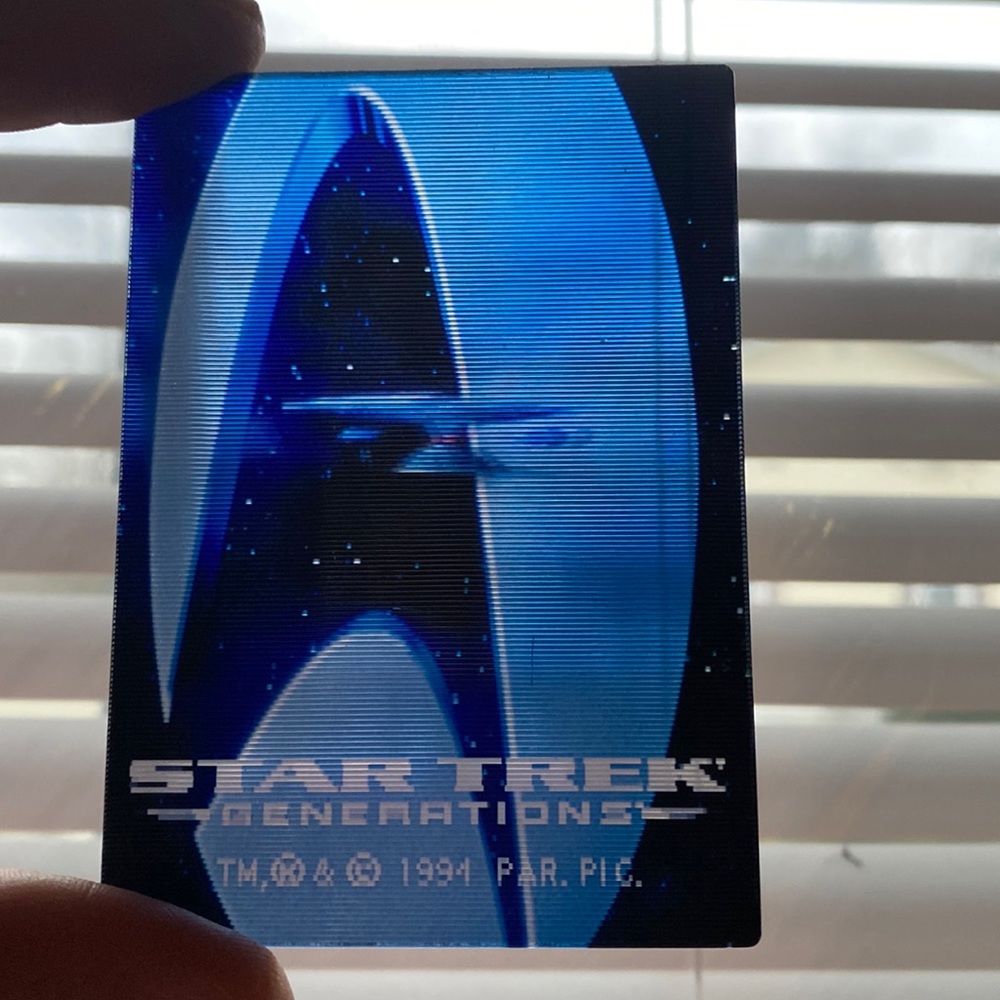 Star Trek -Skybox “Sky Motion” card. “Generations”